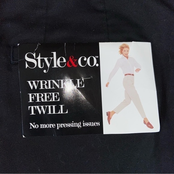 NWT Style & Co. Wrinkle free twill black slacks will make you look great. New. - Picture 8 of 8